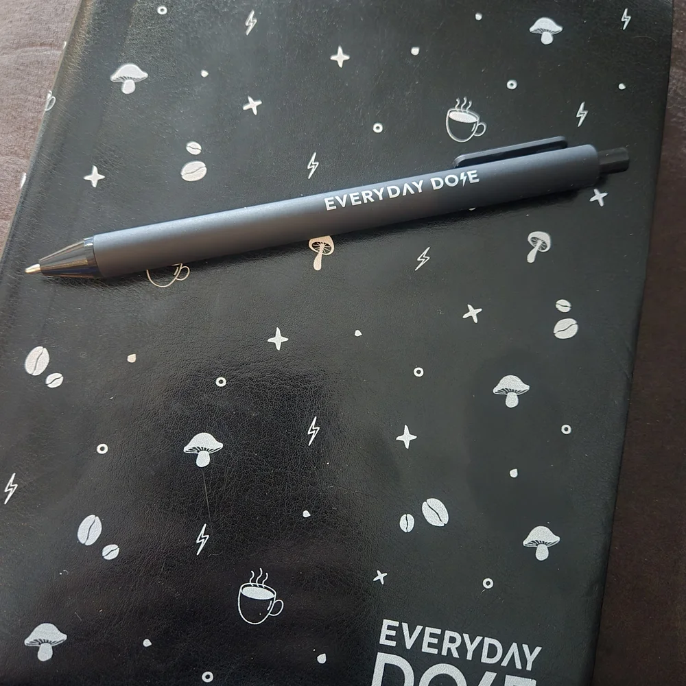 Everyday Dose Black and White Notebook
